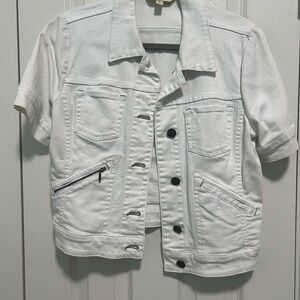 CAbi White Denim Jacket